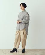 【ラストワン！】プレミアムコットンツイル　フリルシャツ