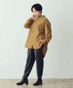 【ラストワン！】プレミアムコットンツイル　フリルシャツ