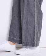 【PICK UP ITEM！】綿麻ライトオンスデニム　ラインタックパンツ