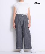【PICK UP ITEM！】綿麻ライトオンスデニム　ラインタックパンツ