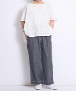 【PICK UP ITEM！】綿麻ライトオンスデニム　ラインタックパンツ