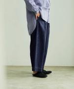 【PICK UP ITEM！】綿麻ライトオンスデニム　ラインタックパンツ