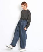 フレンチドリル　タックパンツ