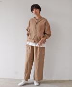 リユールリネンⅡ　ワイドタックパンツ