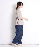 ＵＳＥ天竺 モックネック5分袖Ｔシャツ