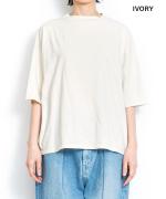 ＵＳＥ天竺 モックネック5分袖Ｔシャツ