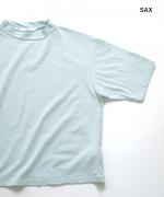 ＵＳＥ天竺 モックネック5分袖Ｔシャツ