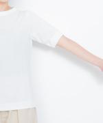 USE天竺5分袖ボトルネックＴシャツ