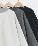 Cottonメルトン　リブプルオーバー