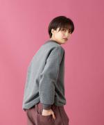 Cottonメルトン　リブプルオーバー