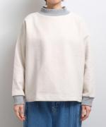 Cottonメルトン　リブプルオーバー