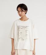 ＵＳＥ天竺　英字プリントＴシャツ