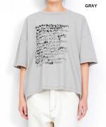 ＵＳＥ天竺　英字プリントＴシャツ