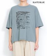 ＵＳＥ天竺　英字プリントＴシャツ