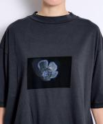 【ラストワン！】USE天竺プリント　モックネックＴシャツ(Flower)