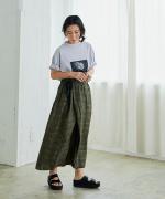【ラストワン！】USE天竺プリント　モックネックＴシャツ(Flower)