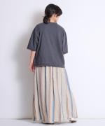 USE天竺プリント　モックネックＴシャツ(英字)
