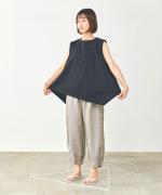 【ラストワン！】オーガニック天竺　ランダムヘムノースリーブＴシャツ