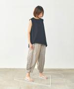 【ラストワン！】オーガニック天竺　ランダムヘムノースリーブＴシャツ