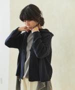 カシミールニット フードカーディガン