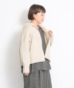カシミールニット フードカーディガン