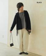 カシミールニット フードカーディガン