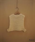 Ribbed-knit cropped vest