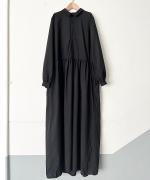 スパンポリエステルローン・製品染め 切り替えシャツワンピース