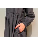 スパンポリエステルローン・製品染め 切り替えシャツワンピース