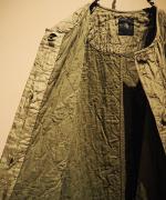 QUILTED SILK RAGLAN COAT