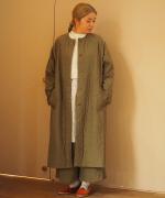 QUILTED SILK RAGLAN COAT