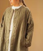 QUILTED SILK RAGLAN COAT