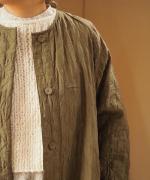 QUILTED SILK RAGLAN COAT