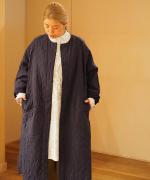 QUILTED SILK RAGLAN COAT