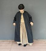 QUILTED　SILK　C-NECK　COAT