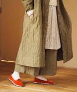 QUILTED SILK PANTS