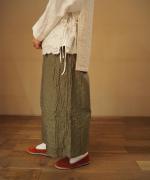 QUILTED SILK PANTS