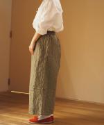 QUILTED SILK PANTS