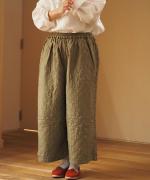 QUILTED SILK PANTS