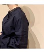 LACE PINTUCK 2WAY SHIRT