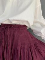 MINI PINTUCK FLARED SKIRT
