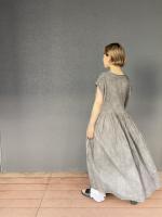 ORGANIC　VOILE　STRIPE　FRENCH　DRESS