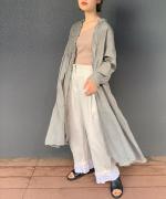 ORGANIC　VOILE　STRIPE　BANDED　SIHRT　DRESS
