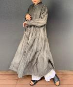 ORGANIC　VOILE　STRIPE　BANDED　SIHRT　DRESS