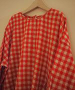 GINGHAM CHECK BACK OPENING SHIRT DRESS