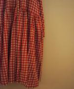 GINGHAM CHECK GATHERED WRAP DRESS