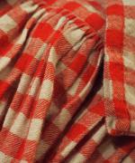 GINGHAM CHECK GATHERED WRAP DRESS