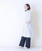 【ラストワン！】ストライプ　シャツコート