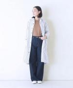 【ラストワン！】ストライプ　シャツコート