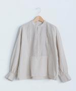 Brushed cotton embroidery＆tuckシリーズブラウス